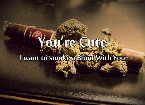 You're Cute I want to Smoke a Blunt with You