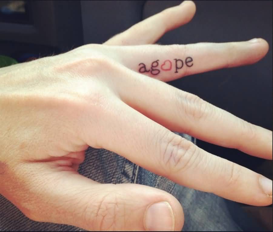 Agope Side Finger Tattoo For Girls