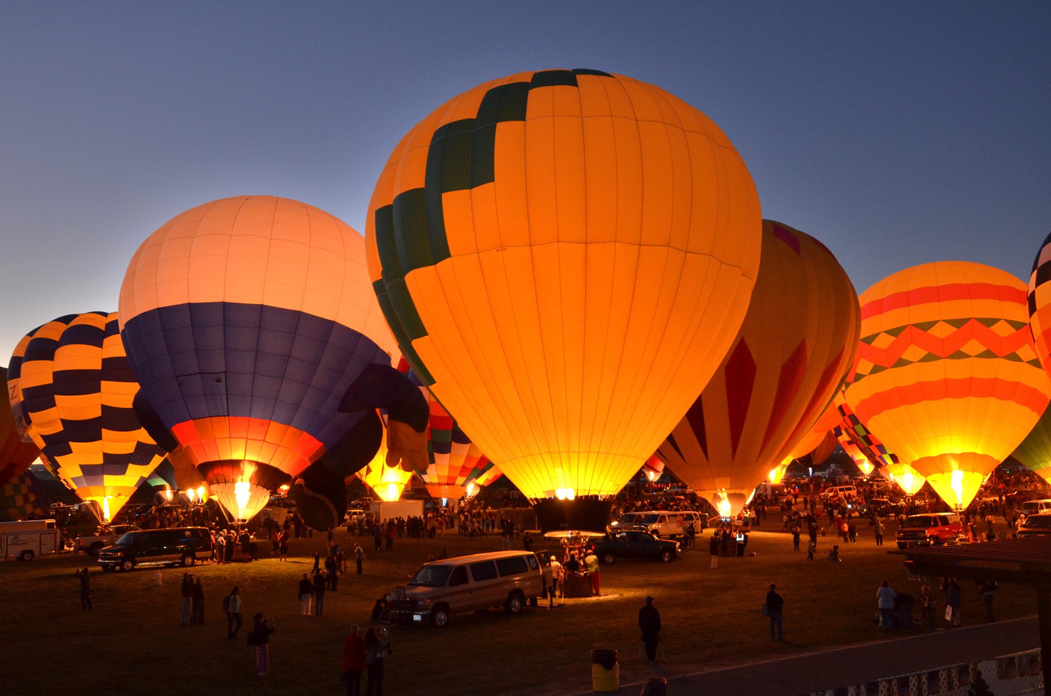 Albuquerque Balloon Festival At Night