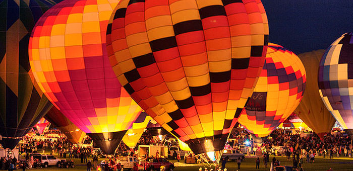 Albuquerque Balloon Festival Balloons Glow Rainbow Ryders