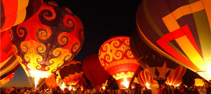 Albuquerque Balloon Festival During Night
