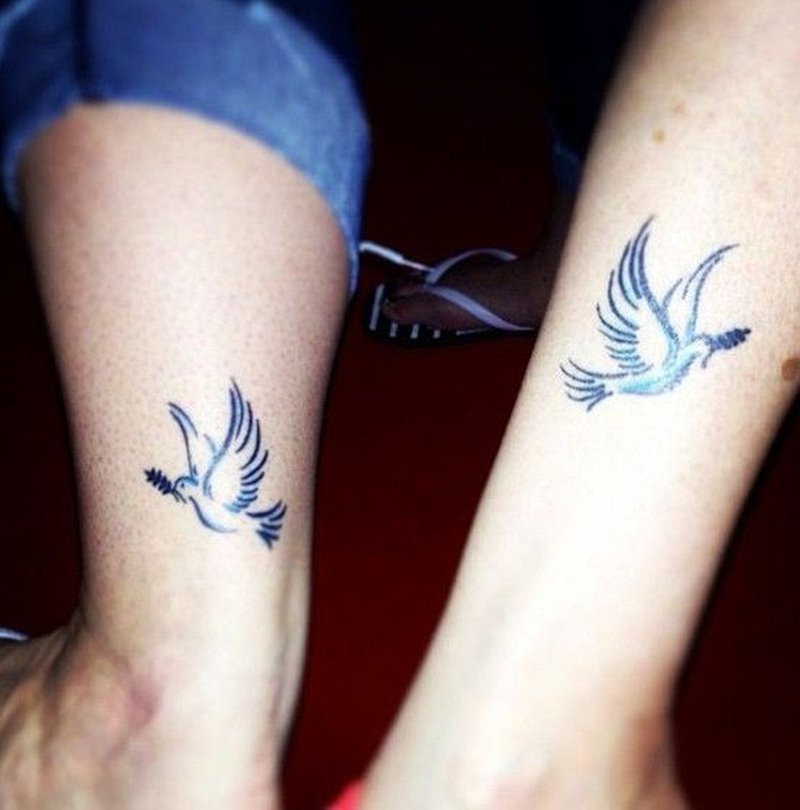 Amazing Flying Dove Tattoos On Ankle