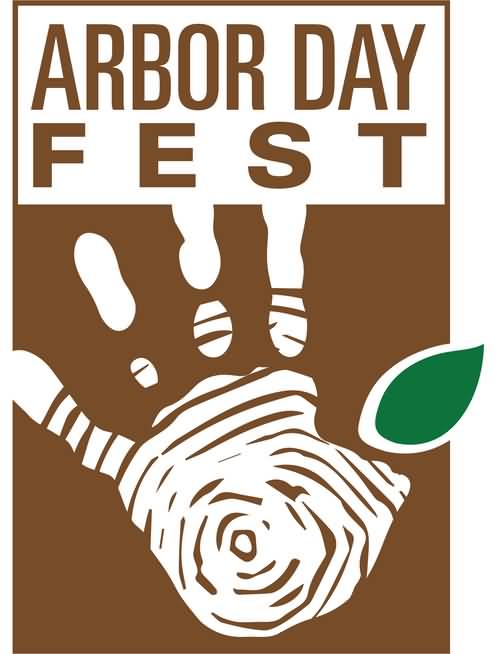 Arbor Day Fest Hand Print Greeting Card