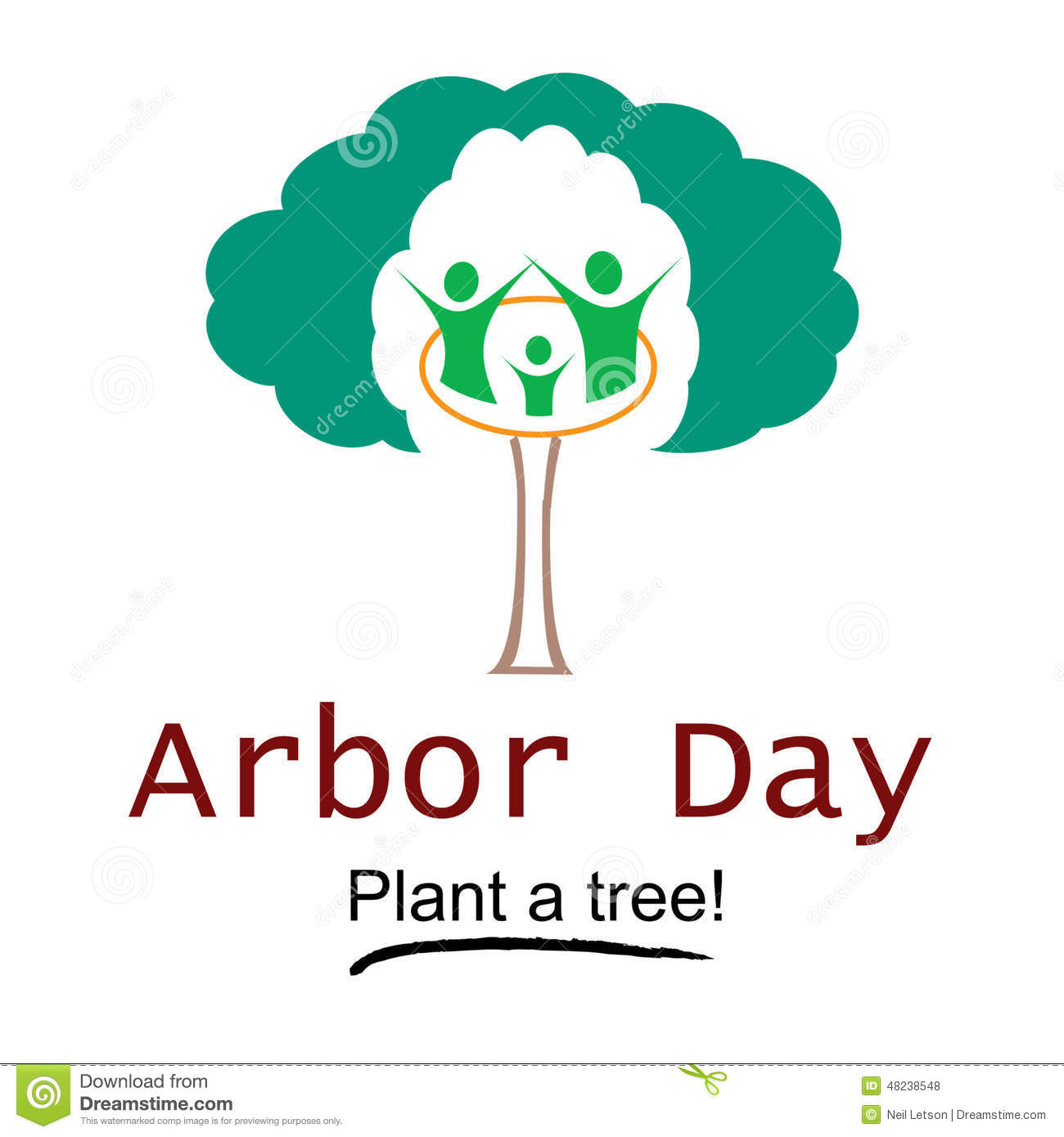 Arbor Day Plant A Tree Illustration