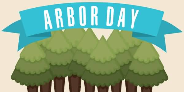 Arbor Day Ribbon With Blue Ribbon Banner