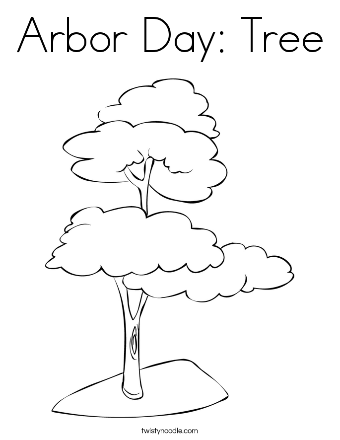 Arbor Day Tree Coloring Page