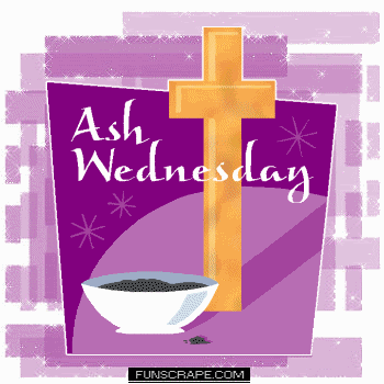 Ash Wednesday Cross And Bowl Of Ash Glitter