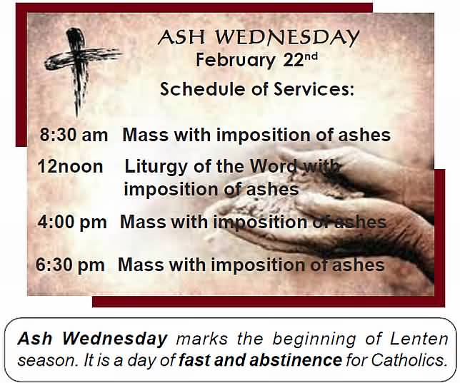 Ash Wednesday Marks The Beginning Of Lenten Season
