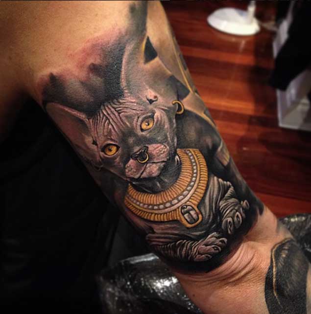 32+ Egyptian Cat Tattoos Ideas