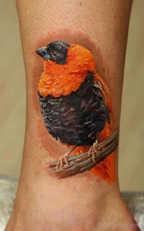 Awesome African Bird Tattoo On Ankle