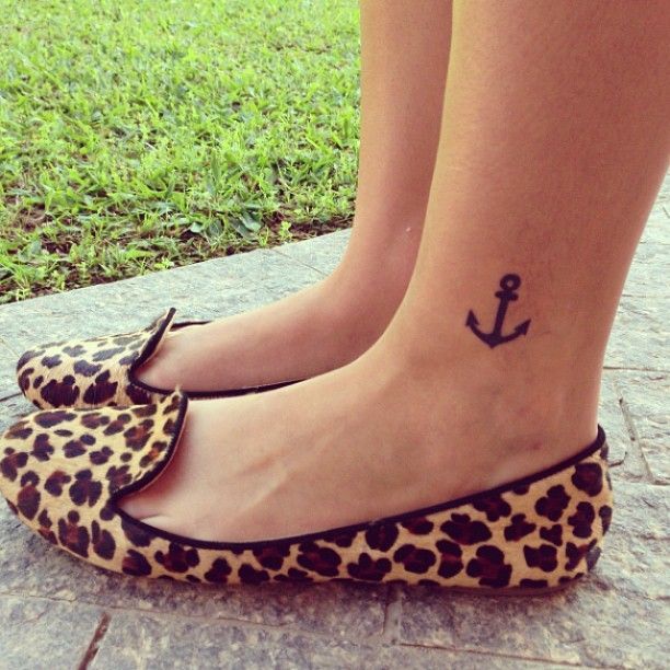 Beautiful Ankle Anchor Tattoo