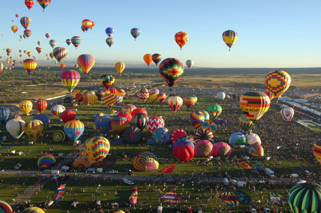 Beautiful View Of Albuquerque Balloon Festival