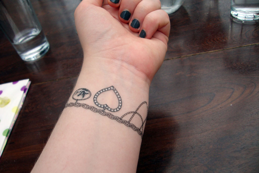 Beautiful Wrist Bracelet Tattoo For Girls