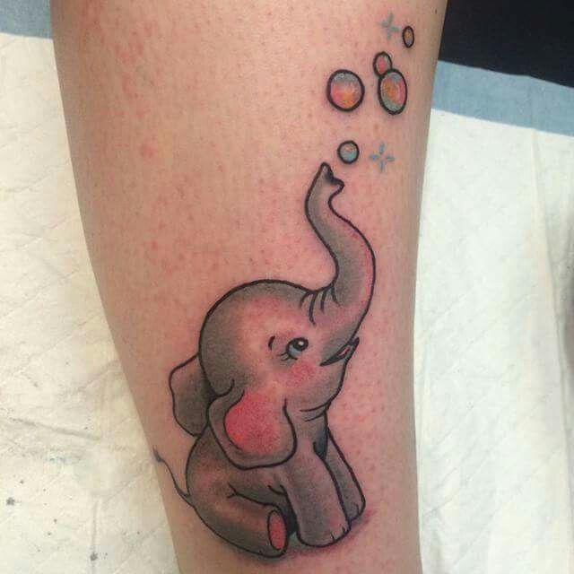 Best Baby Elephant Tattoo Design For Leg By Melanie Milne