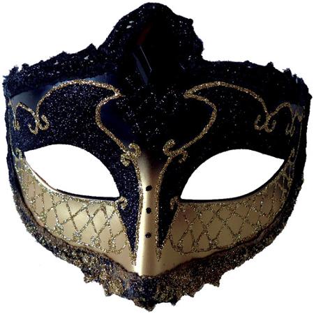 Black And Gold Mardi Gras Mask