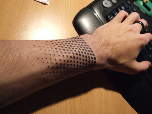 Black Dots Tattoos On Wrist For Men
