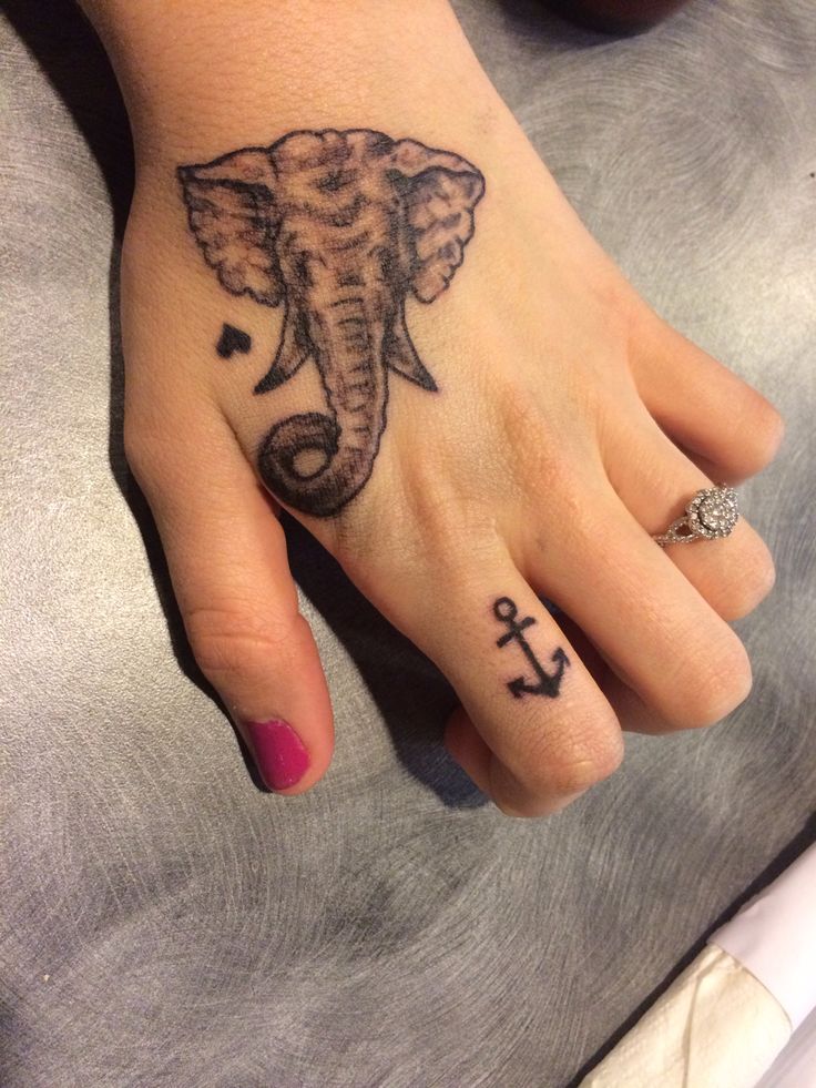 32+ Elephant Tattoos On Hands