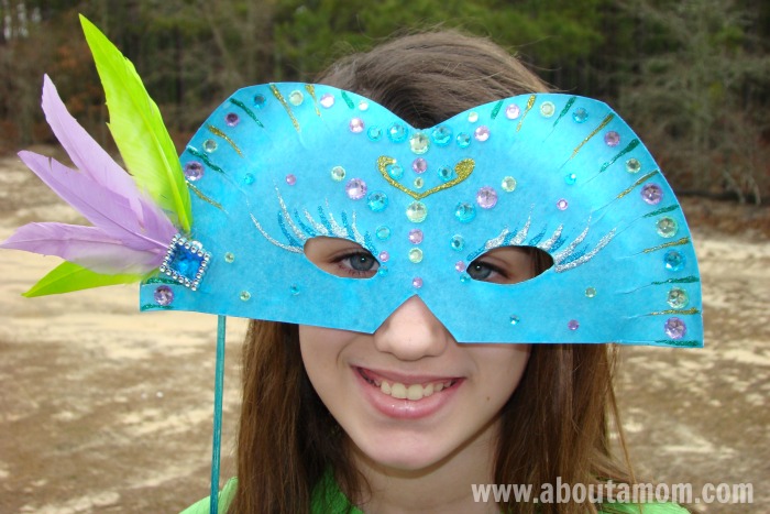 Blue Mardi Gras Eye Mask