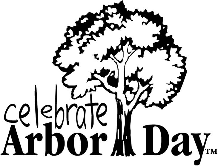Celebrate Arbor Day Black And White Picture