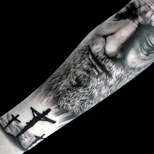 Christian Tattoo On Wrist And Forearm For Men