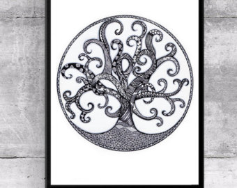 Classic Zen Tree Tattoo Design