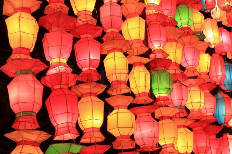 Colorful Lanterns For Yi Peng Lantern Festival