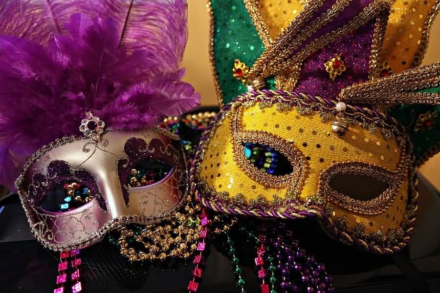 Colorful Mardi Gras Masks