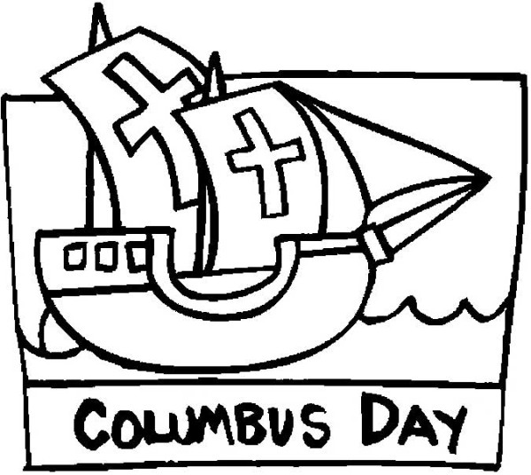 Columbus Day Coloring Page Picture