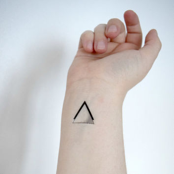 Cool Triangle Tattoo On Right Wrist