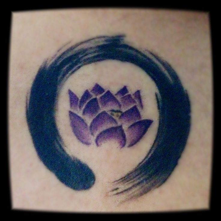 Cool Zen Lotus Tattoo Design