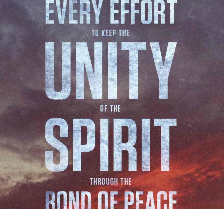 Every effort to keep the unity of the Spirit through the bond of peace