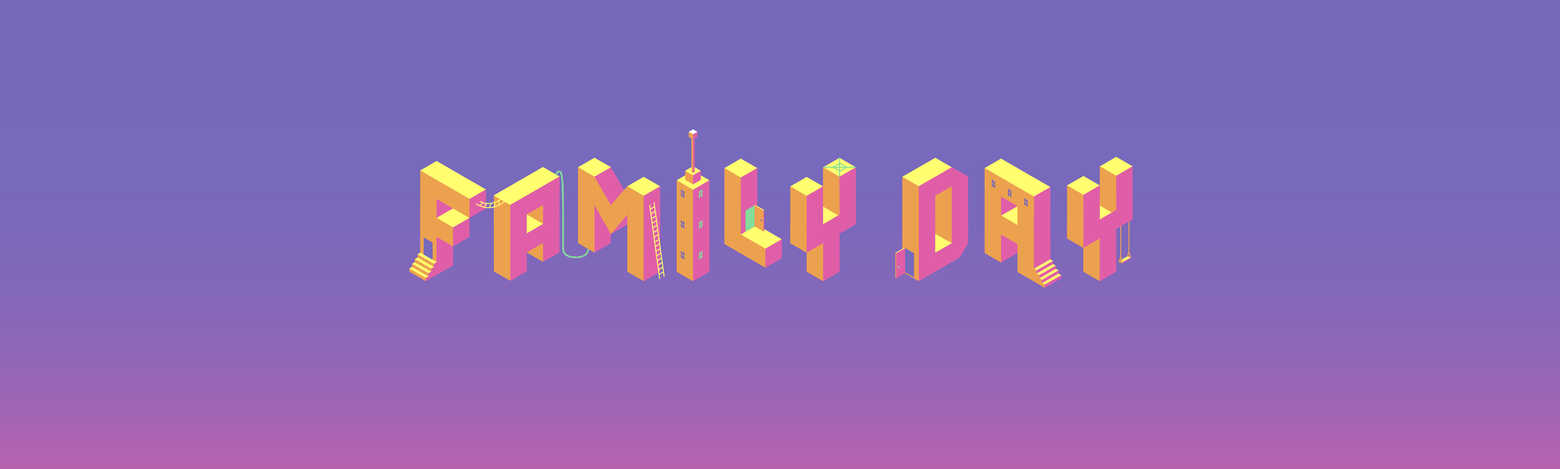 Family Day 3D Text Facebook Cover Picture