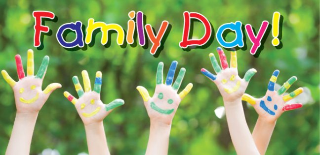 Family Day Wishes Colorful Smileys On Hand