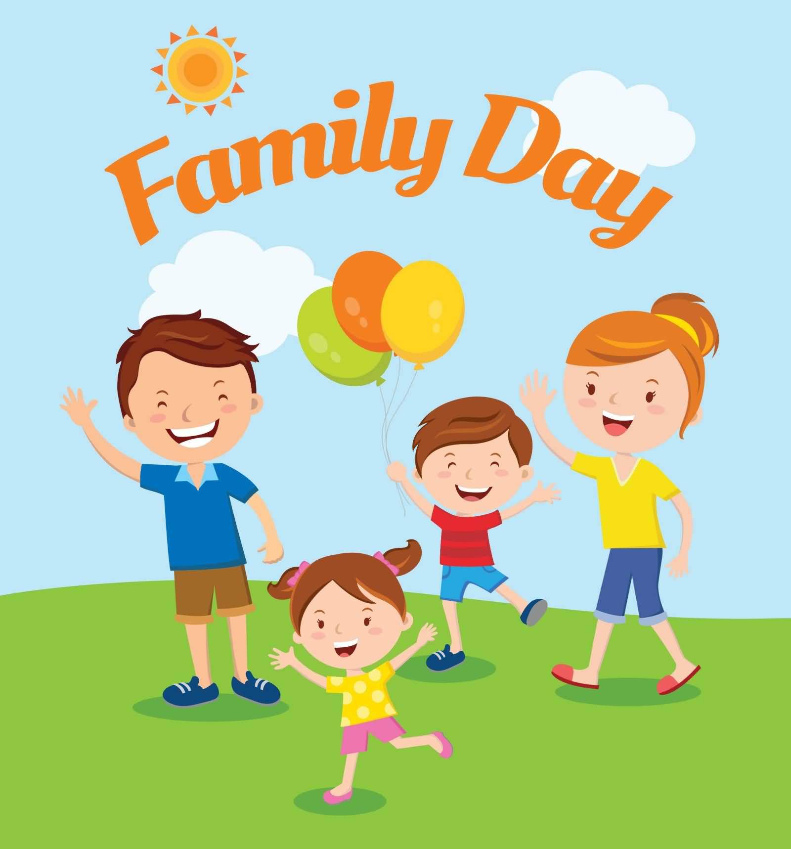 Family Day Wishes Illustration
