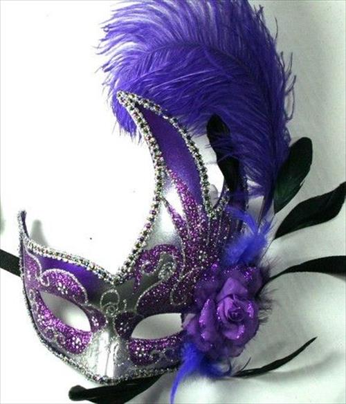 Fantastic Purple Mardi Gras Mask