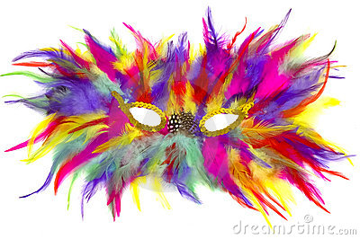 Feathered Mardi Gras Mask