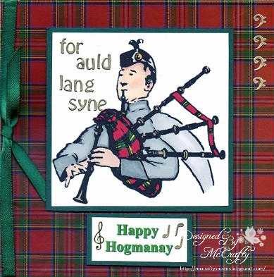 For Auld Lang Syne Happy Hogmanay Bagpiper Man Card