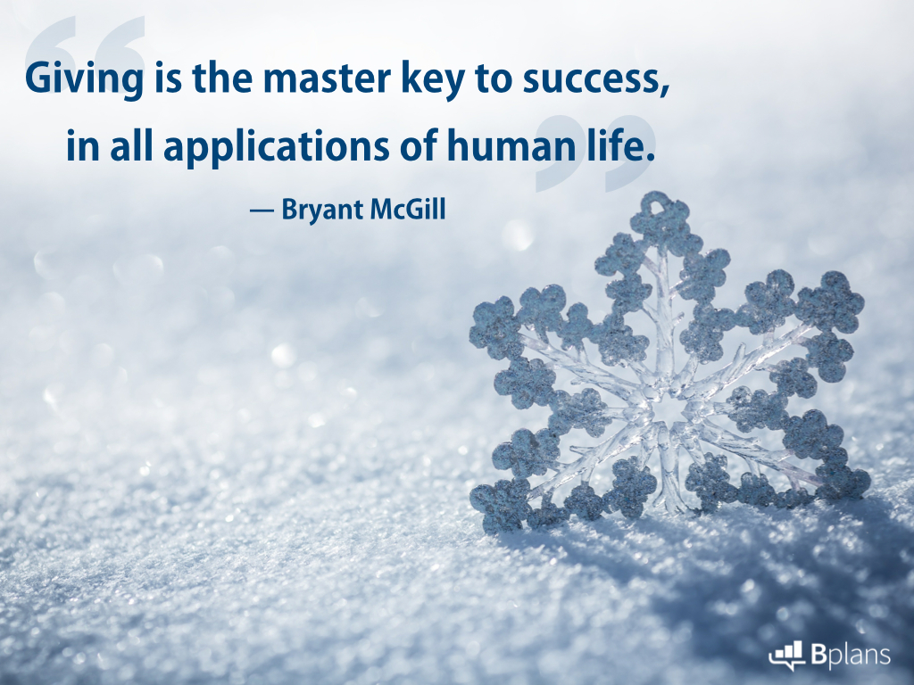 Giving is the master key to success, in all applications of human life. Bryant McGill