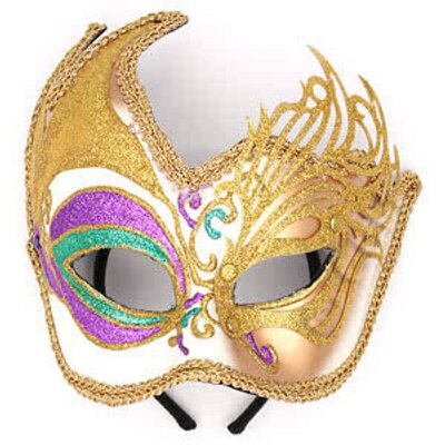 Golden Cool Mardi Gras Mask