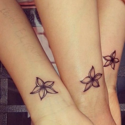 Grey Flowers Tattoos On Wrist For Girls
