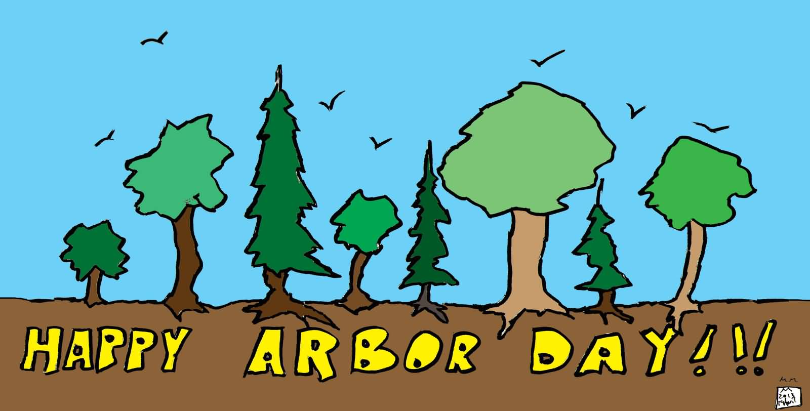 Happy Arbor Day Illustration