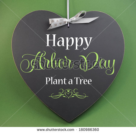 Happy Arbor Day Plant A Tree Heart Greeting Card