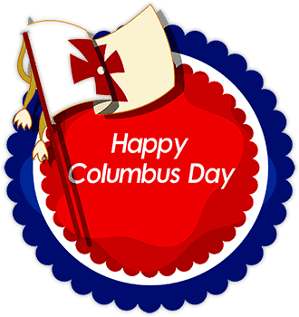 Happy Columbus Day Flag