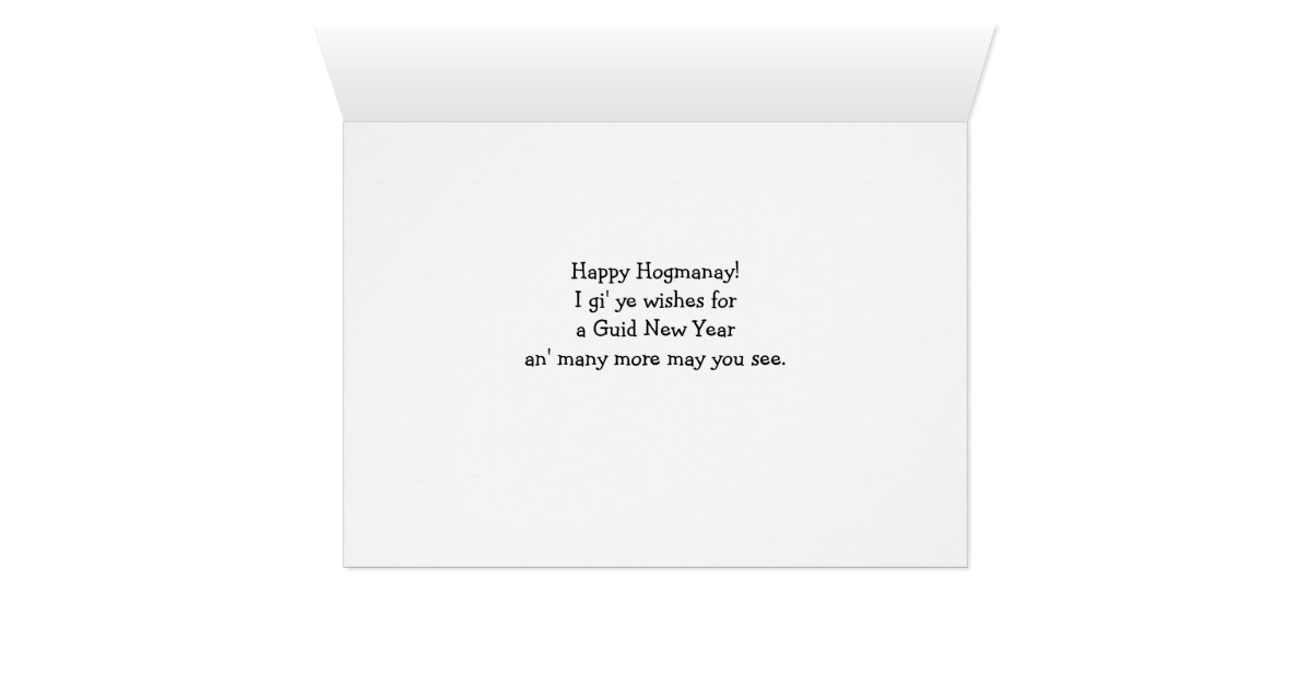 Happy Hogmanay 2017 Greeting Card