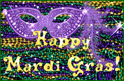 Happy Mardi Gras Purple Mask Picture