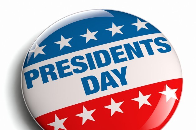 Happy Presidents Day American Flag Badge