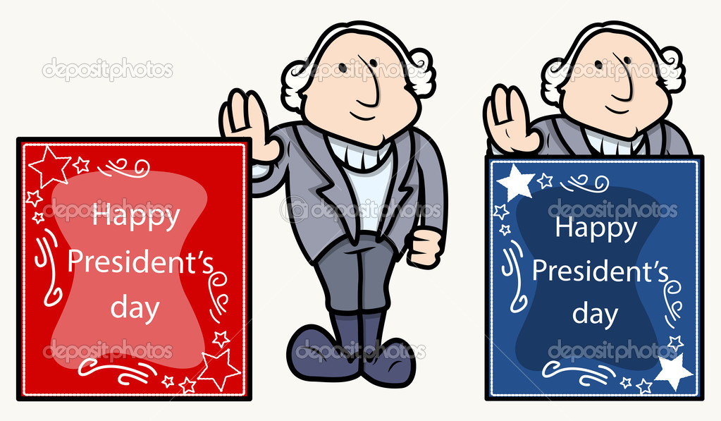 Happy Presidents Day George Washington Cartoon