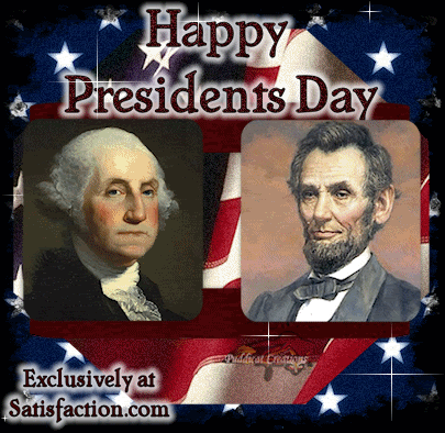 Happy Presidents Day Twinkling Glitter Picture