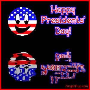 Happy Presidents Day Water Reflection Animated Picture