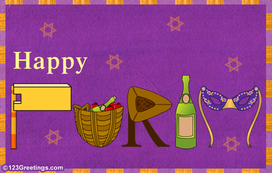 Happy Purim Beautiful Greeting Card
